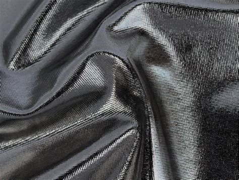 silver metallic spandex fabric see through|FabricLA Metallic Foil Lame Spandex .